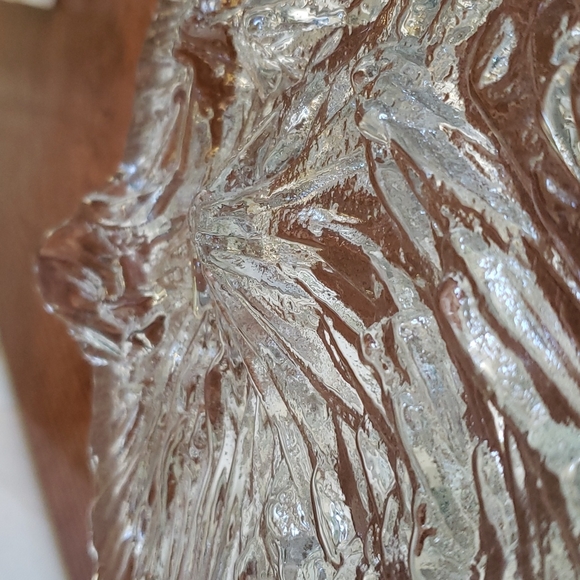 ❤ VINTAGE | Gigantic Mid-Century Modern Heavy Glacial Ashtray Art Glass - Picture 9 of 14